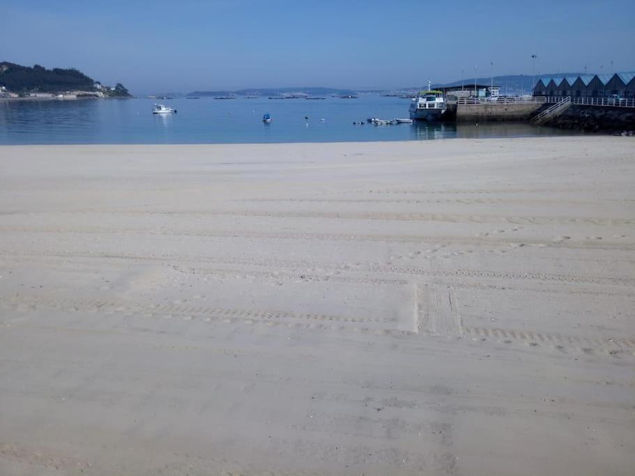 Apartamento Con Terraza Y Vistas Al Mar Bueu Eksteriør billede